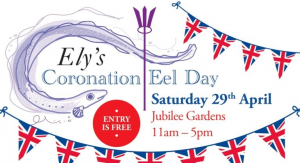 Visit Ely Logo for Ely Eel Day